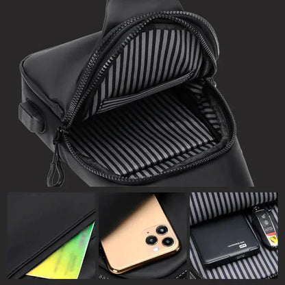 Borsa a tracolla impermeabile e antifurto per uomo e donna