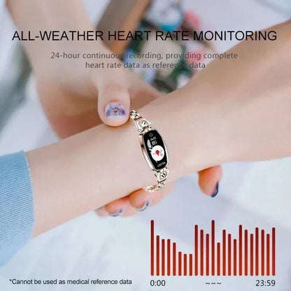 Wasserdichter Fitness-Tracker als Smart-Armband für Frauen mit Pulsmessung und Aktivitätsüberwachung