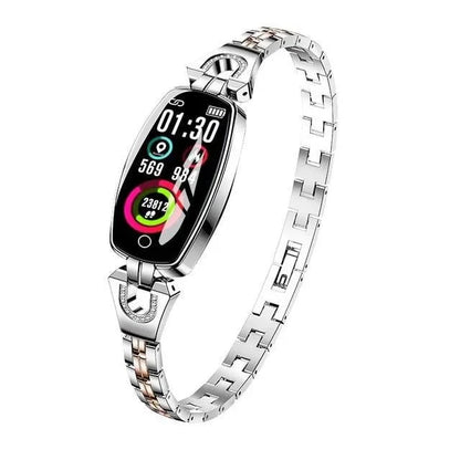 Wasserdichter Fitness-Tracker als Smart-Armband für Frauen mit Pulsmessung und Aktivitätsüberwachung