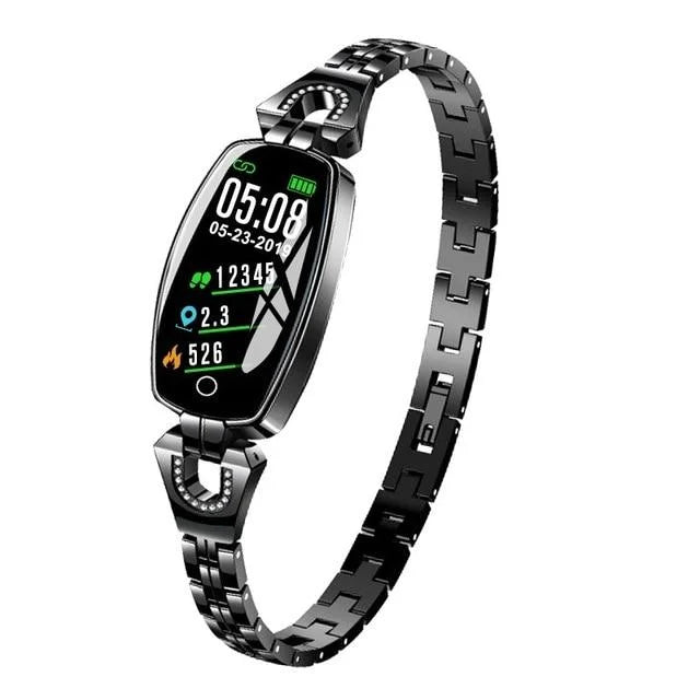 Wasserdichter Fitness-Tracker als Smart-Armband für Frauen mit Pulsmessung und Aktivitätsüberwachung