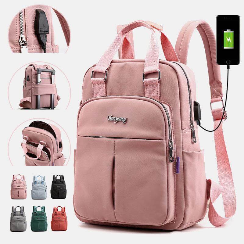 Zaino impermeabile multifunzione con porta di ricarica USB, per viaggi, lavoro e scuola