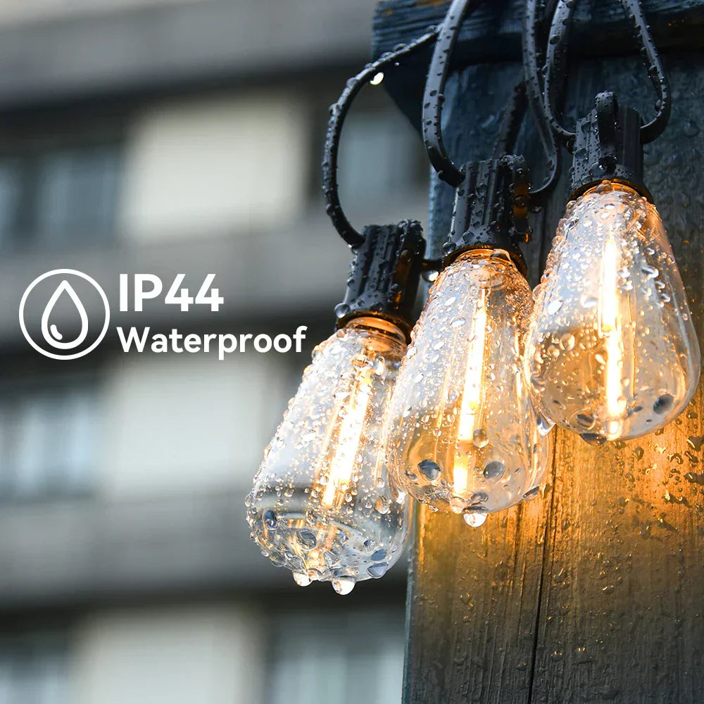 Weerbestendig LED-lichtsnoer voor tuin en terras