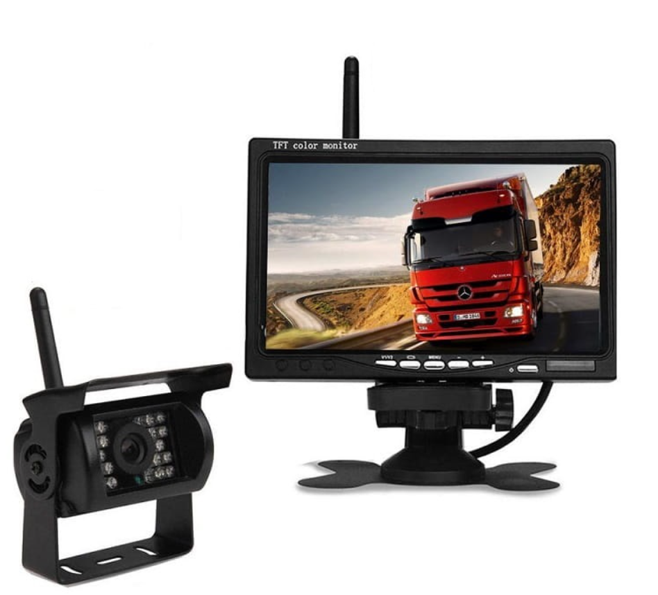 Sistema di retromarcia wireless con schermo da 7 pollici per camion, rimorchio e camper