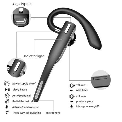 Cuffie Bluetooth wireless con doppio microfono, riduzione del rumore e lunga autonomia