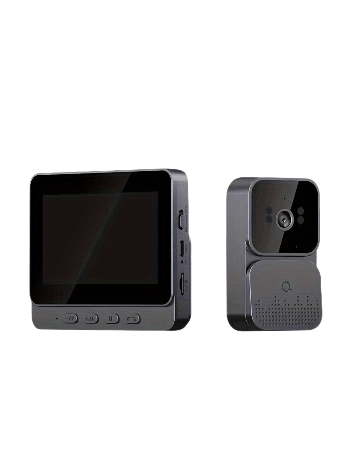 Kabellose HD-Türklingelkamera mit 4,3" IPS-Bildschirm und wiederaufladbarem Akku