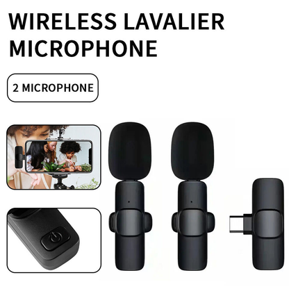 Kabelloses Lavaliermikrofon mit klarem Klang und einfacher Plug-and-Play-Aufnahme
