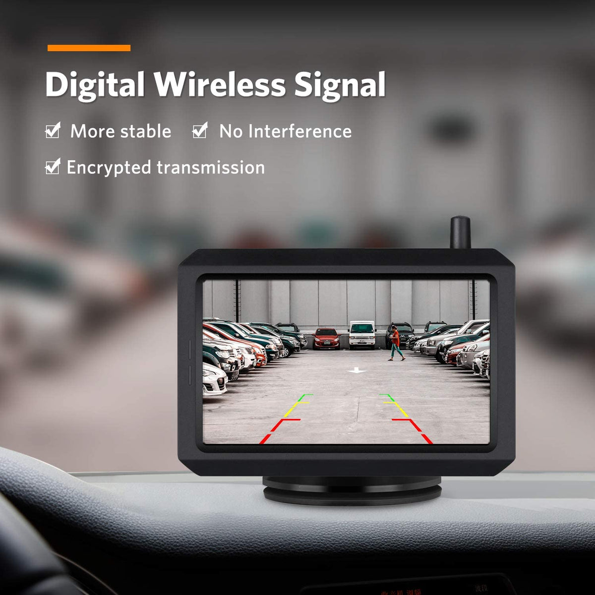 Kabellose Rückfahrkamera mit Monitor, Nachtsicht, wasserdichtes und kabelloses Rückfahrsystem