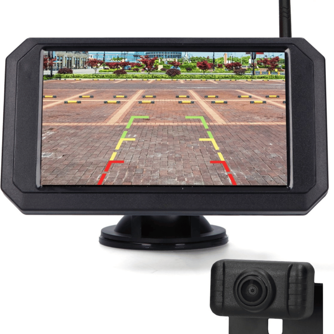 Kabellose Rückfahrkamera mit Monitor, Nachtsicht, wasserdichtes und kabelloses Rückfahrsystem