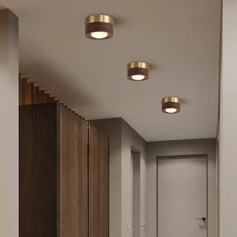 WoodenGlow Loftlampe i Valnøddetræ med LED Spot