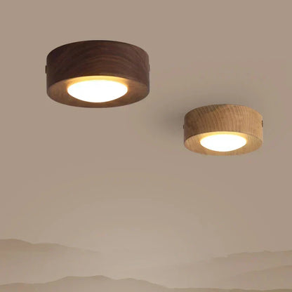 WoodenGlow Loftlampe i Valnøddetræ med LED Spot