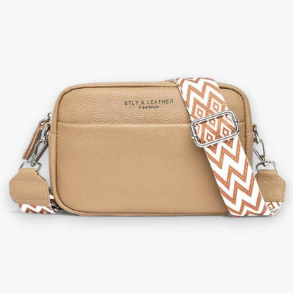 Elegante Crossbody-Tasche aus Leder für Damen mit kompaktem Design