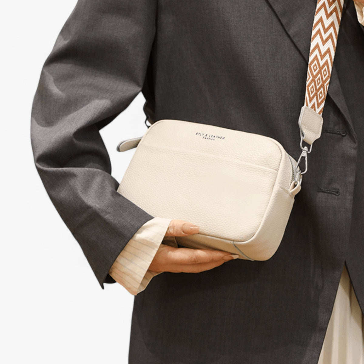 Elegante Crossbody-Tasche aus Leder für Damen mit kompaktem Design